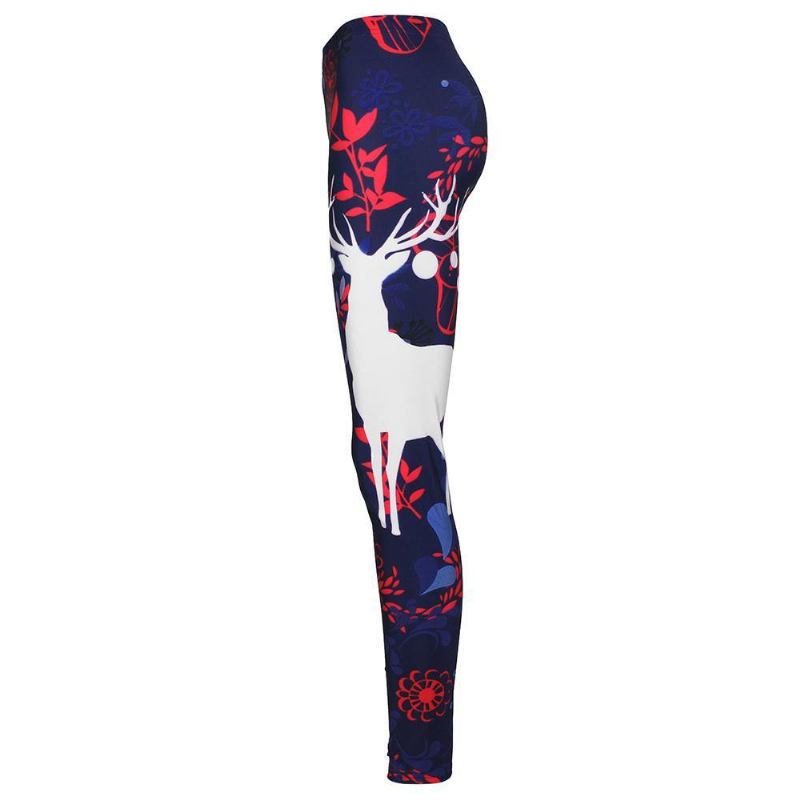 New Arrival Leggings Kvinner Sika Deer Digital Med Trykk Animal Fitness Legg Slim Elastisk Trening Plus Size Legging