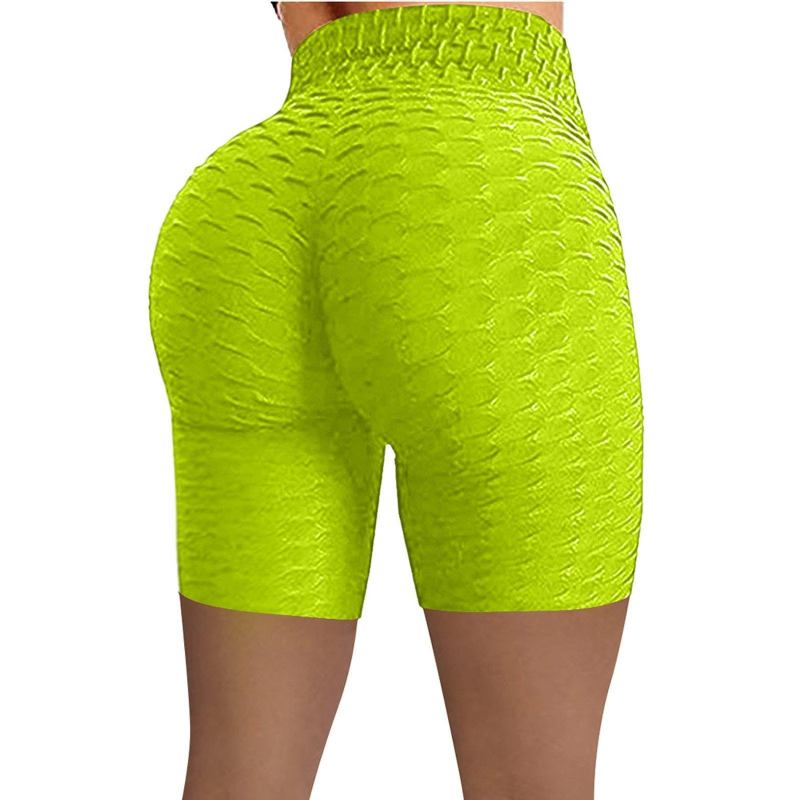 Sommer Strikke Shorts Høy Midje Hip Tight Leggings Stretch Running Biker Shorts