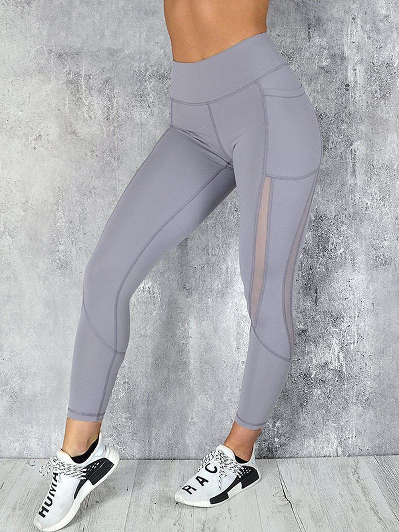 Uformelle Nettingsøm Yoga Løping Sport Slim Leggings