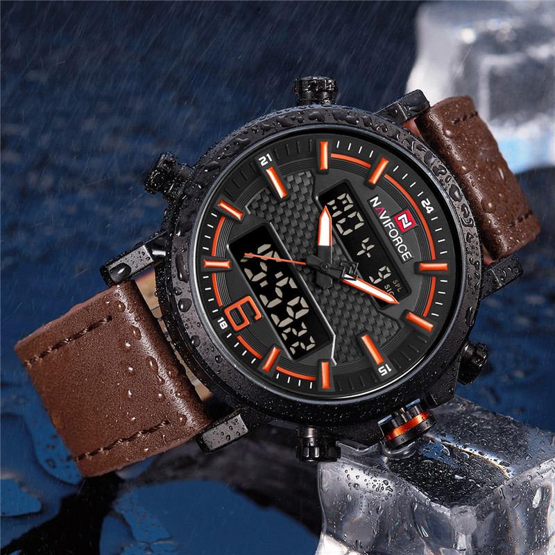 Dual Display Digital Watch Lysende Display Alarm Kalender Outdoor Sports Watch