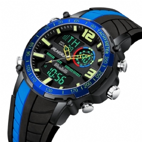 Dual Display Digital Watch Outdoor Sport Vekkerklokke Kalender Chronograph Noctilucent Waterproof Watch