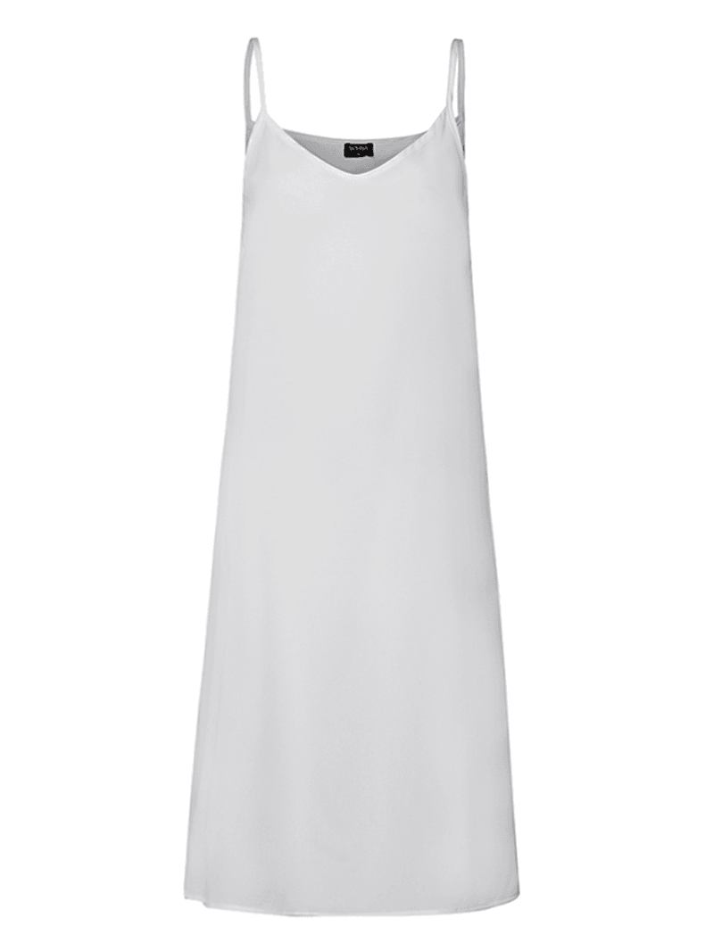 Dame Spaghetti Strap Lang Kjole Sommer Slip Dress