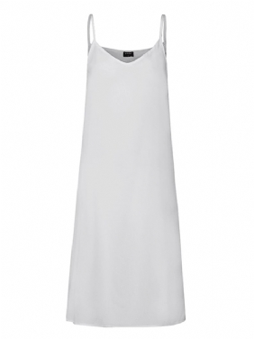 Dame Spaghetti Strap Lang Kjole Sommer Slip Dress