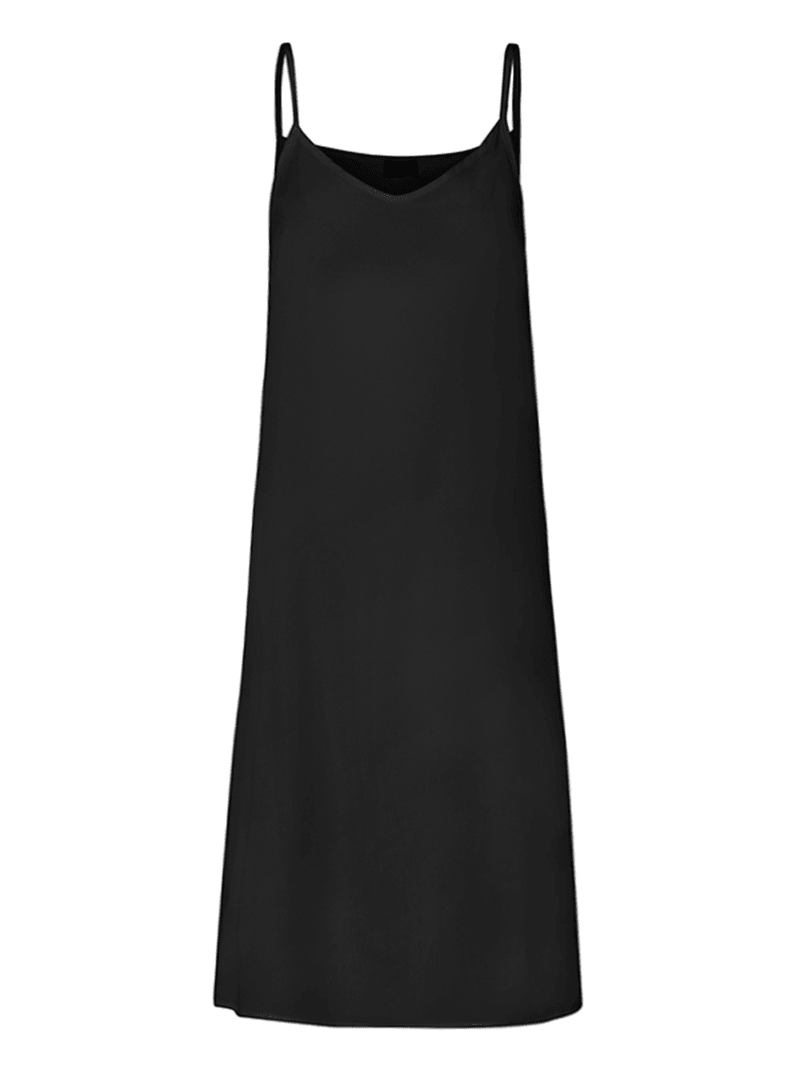 Dame Spaghetti Strap Lang Kjole Sommer Slip Dress