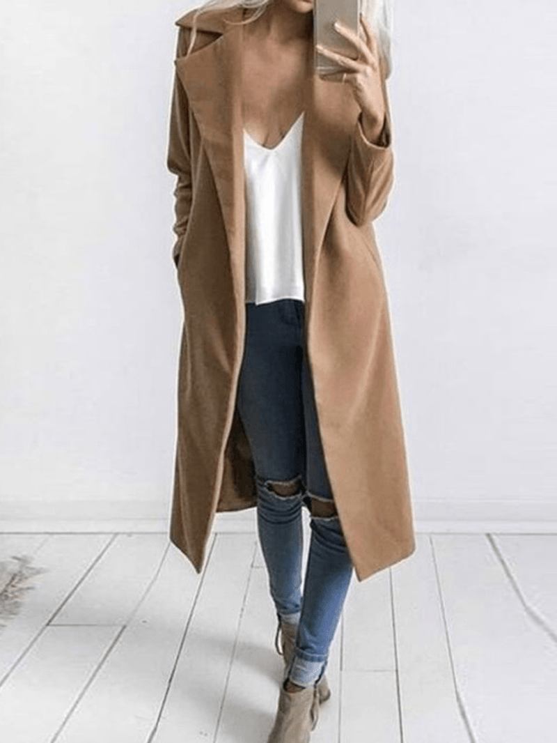 Ensfarget Pocket Long Coat