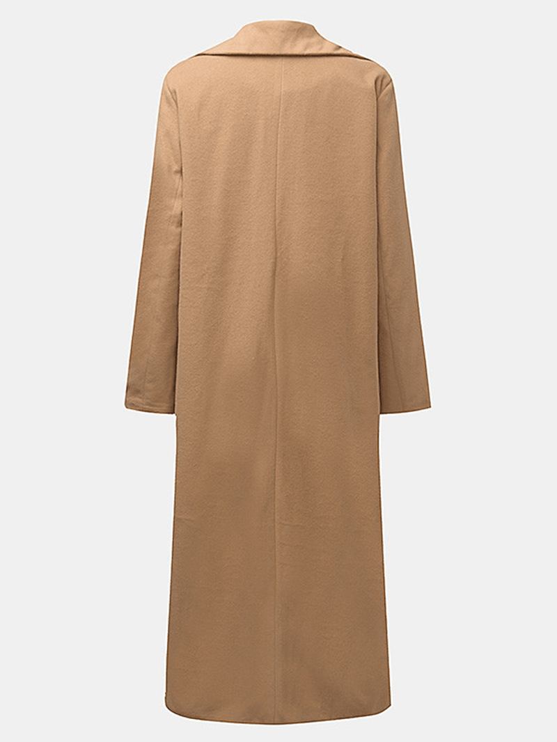 Ensfarget Pocket Long Coat