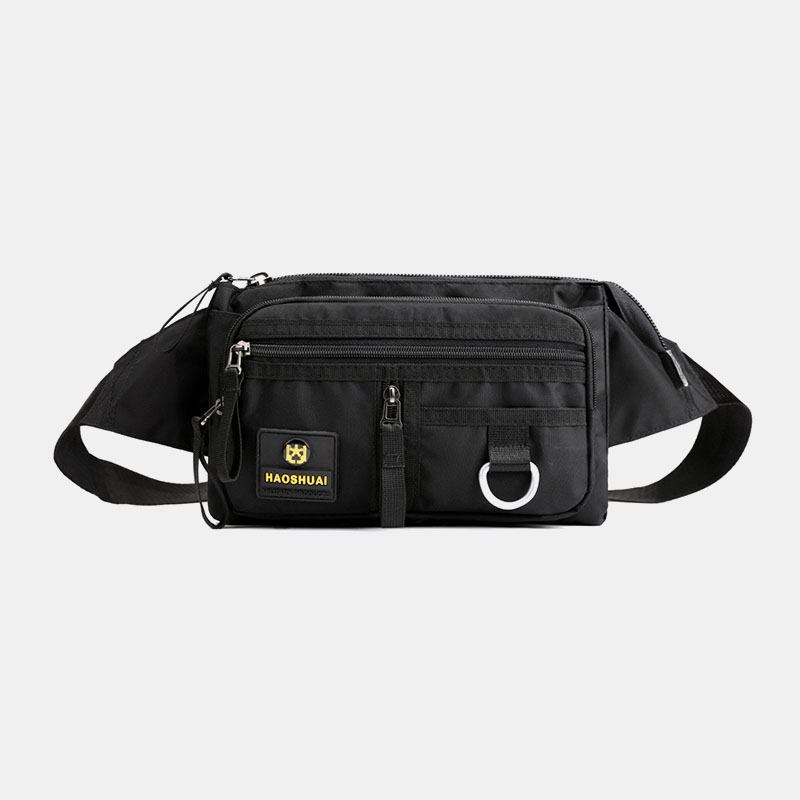 Herre Nylon Flerlags Brystveske Med Stor Kapasitet Multi-lomme Anti-tyveri Midjeveske Crossbody Skulderveske