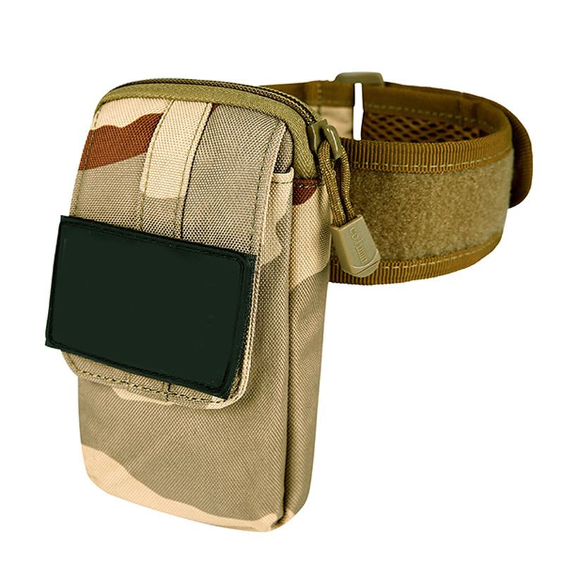 Menn Nylon Taktisk Arm Veske Molle Edc Pouch Mobiltelefon Veske Belte Midjeveske