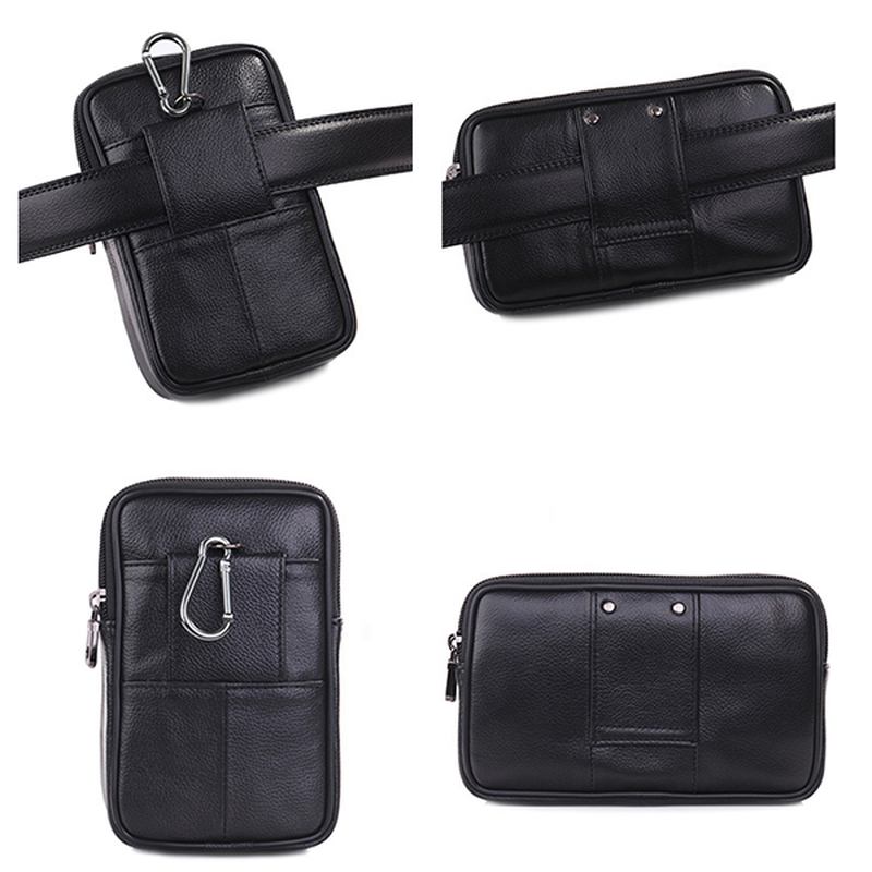 Midjepakke Travel Leather Messenger Veske Mobiltelefonvesker Veskehylster