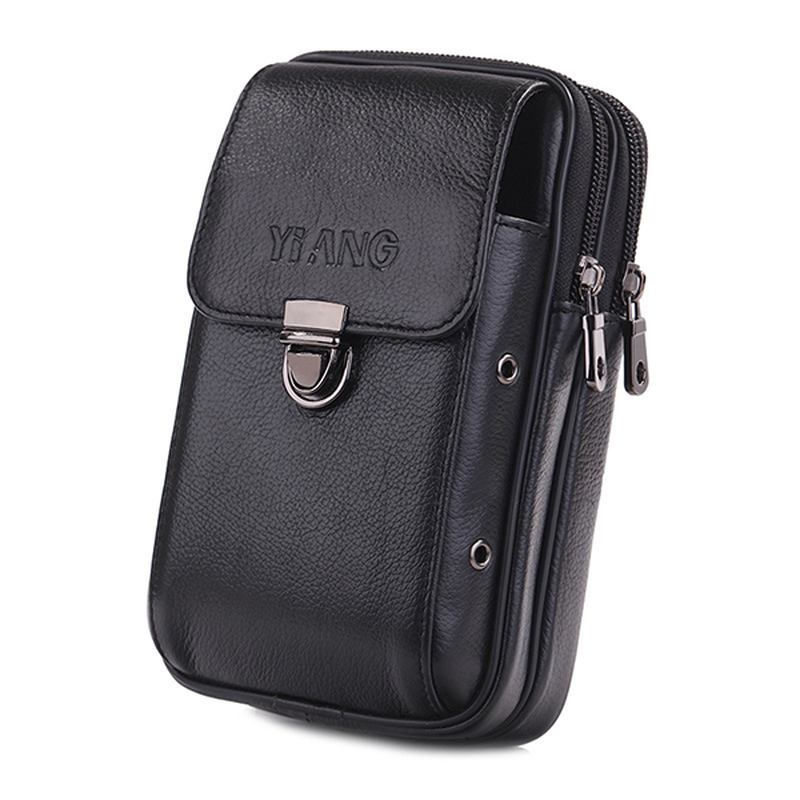 Midjepakke Travel Leather Messenger Veske Mobiltelefonvesker Veskehylster