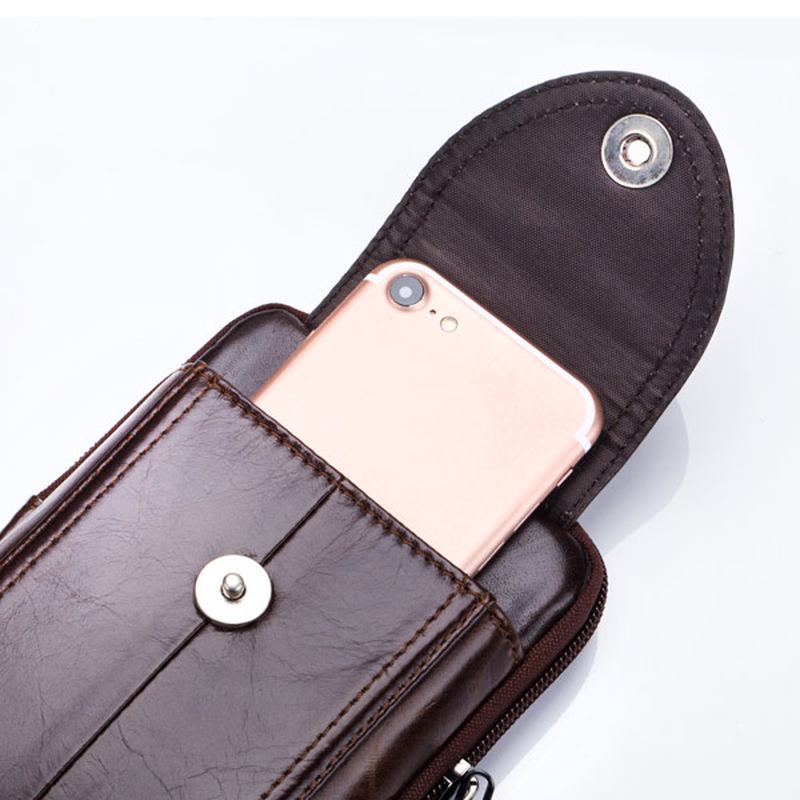 Veske Menn Genuine Leather Loop Belt Telefonveske