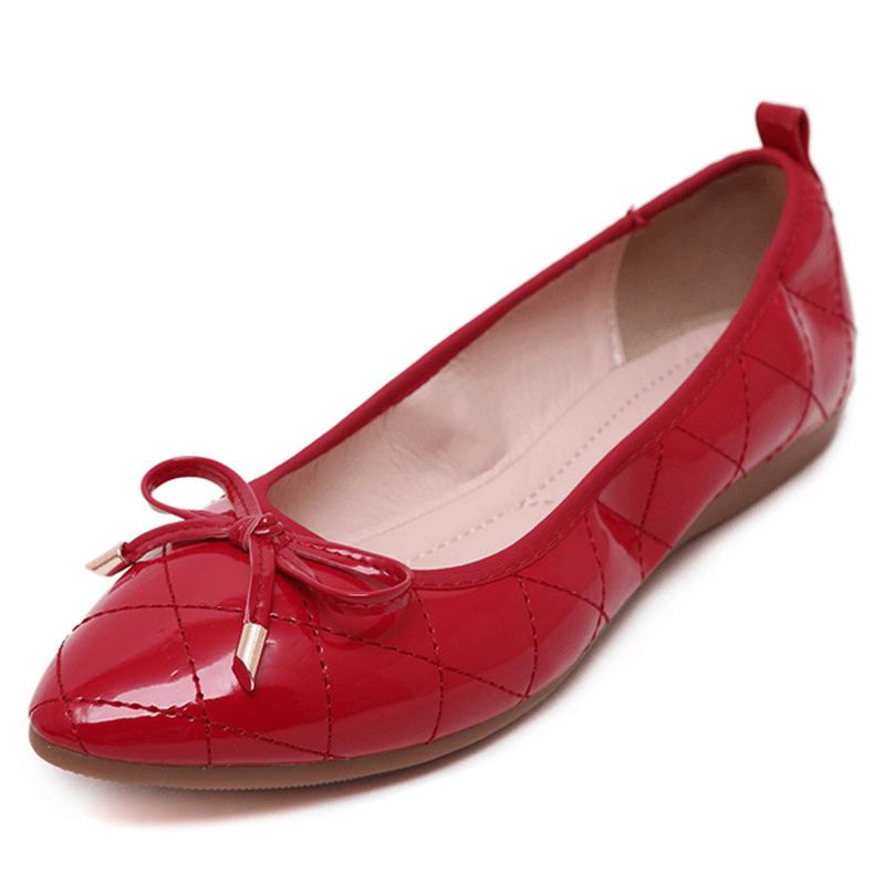 Big Size Kvinner Sammenleggbare Ballett Flats Myk Såle Flat Driving Slip-ons