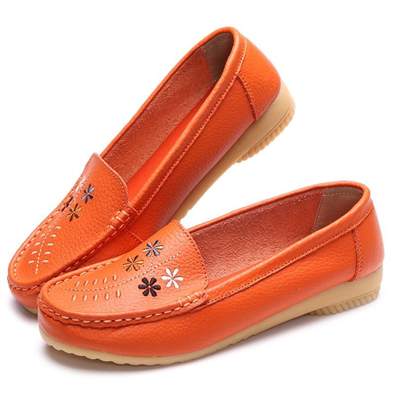 Blomsterbroderi Uformelle Slip On Flat Shoes