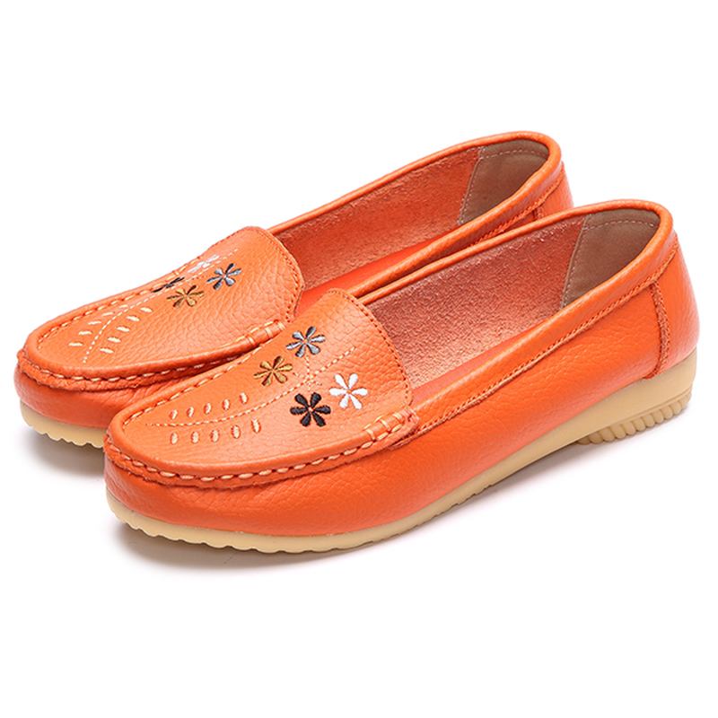 Blomsterbroderi Uformelle Slip On Flat Shoes