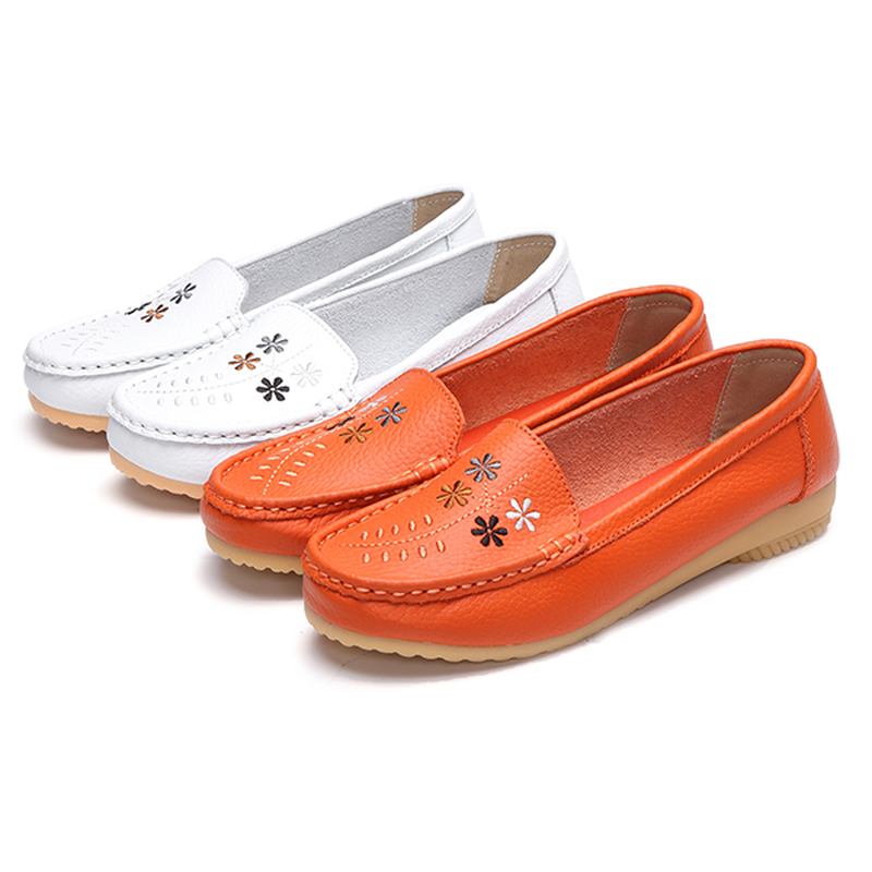 Blomsterbroderi Uformelle Slip On Flat Shoes