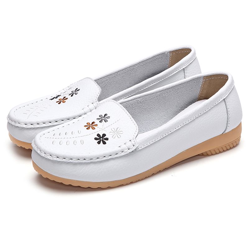 Blomsterbroderi Uformelle Slip On Flat Shoes