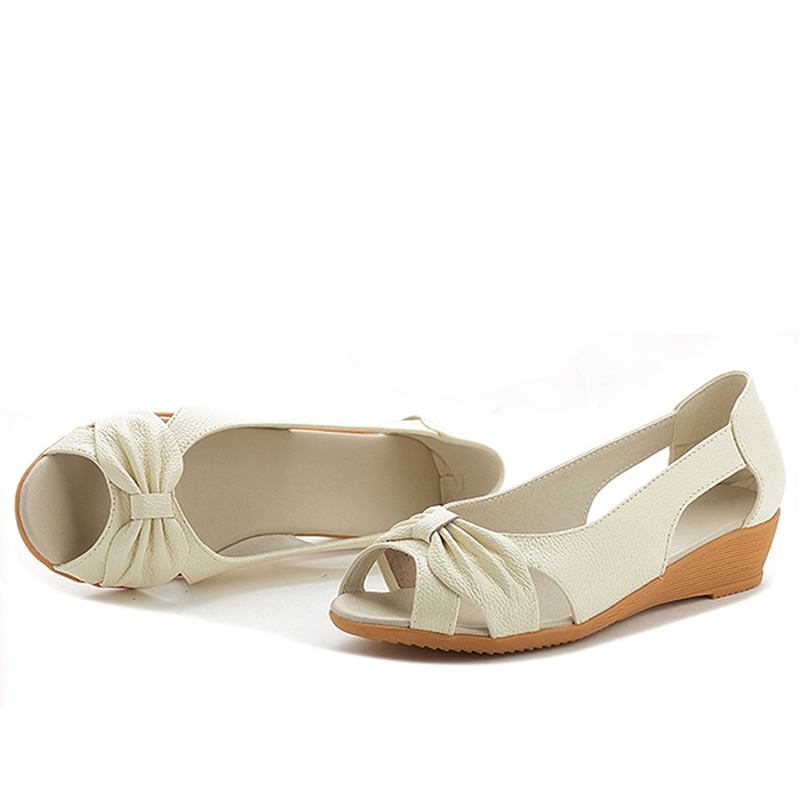 Butterfly Knot Hollow Out Causal Flats For Kvinner