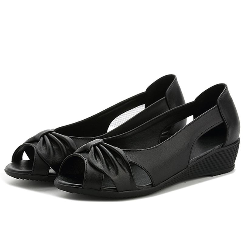 Butterfly Knot Hollow Out Causal Flats For Kvinner