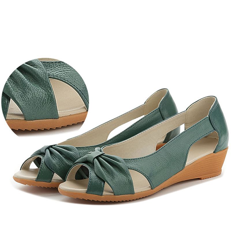 Butterfly Knot Hollow Out Causal Flats For Kvinner