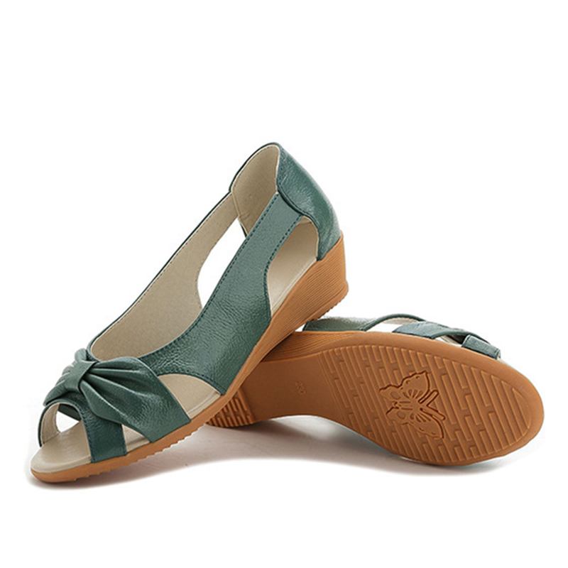 Butterfly Knot Hollow Out Causal Flats For Kvinner