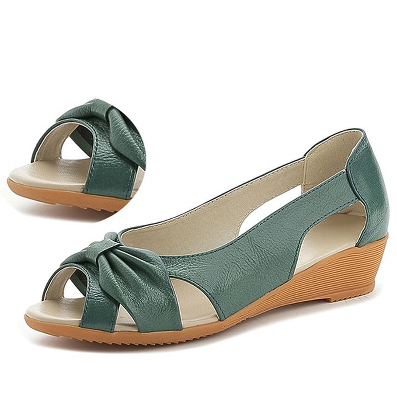 Butterfly Knot Hollow Out Causal Flats For Kvinner