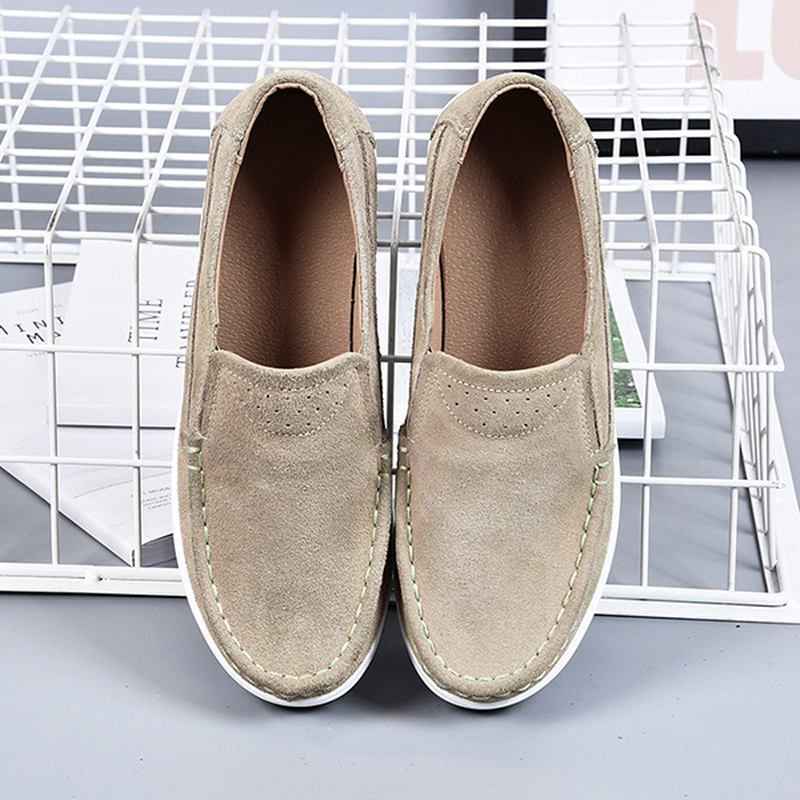 Dame Leather Rocker Sole Fritids Loafers