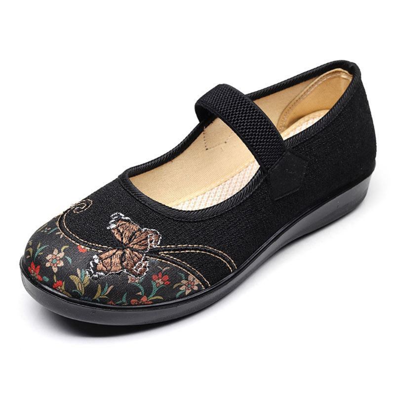 Dame Sklisikre Elastiske Bånd Mary Jane Flat Loafers