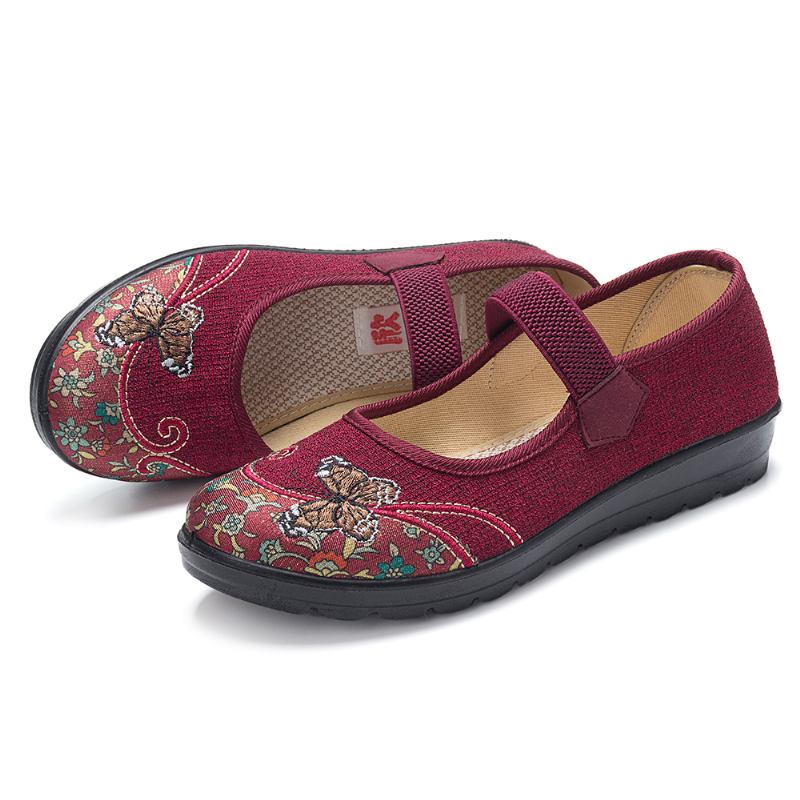 Dame Sklisikre Elastiske Bånd Mary Jane Flat Loafers