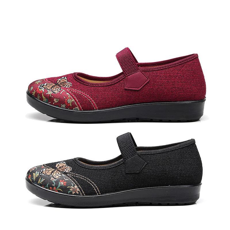 Dame Sklisikre Elastiske Bånd Mary Jane Flat Loafers