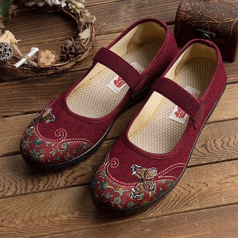 Dame Sklisikre Elastiske Bånd Mary Jane Flat Loafers