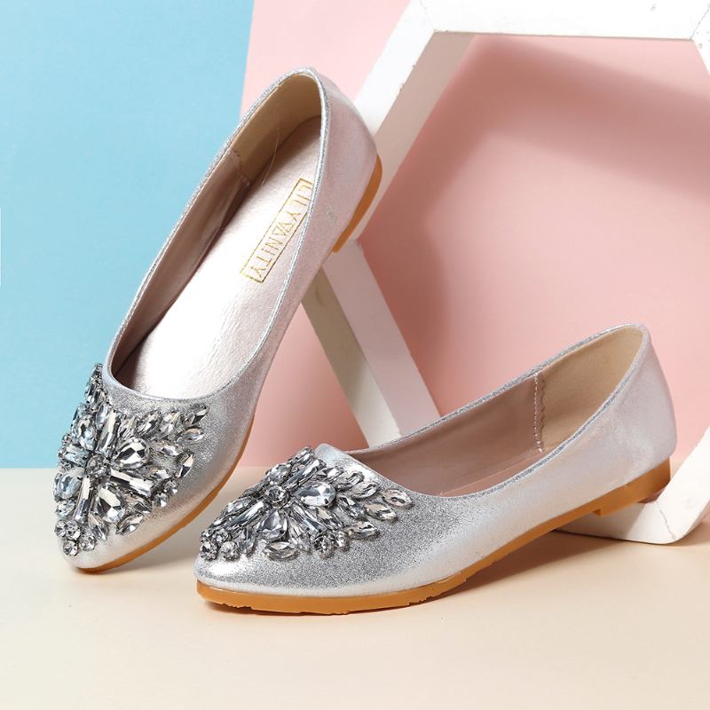 Dame Søt Rhinestone Damer Lett Rhinestone Dressy Flats