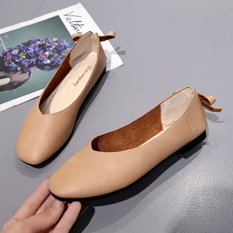 Damesko Bowknot Soft Fritids Flats