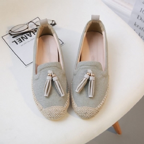 Dusk Rund Tå Slip On Flat Loafers For Kvinner