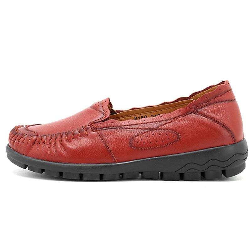 Ekte Skinn Kvinner Fritids Flat Loafers