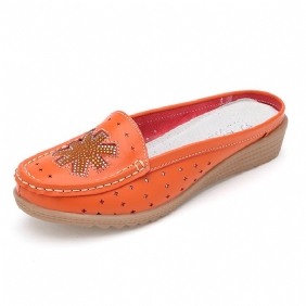 Fritids Hollow Out Slip On Flat Loafers For Kvinner