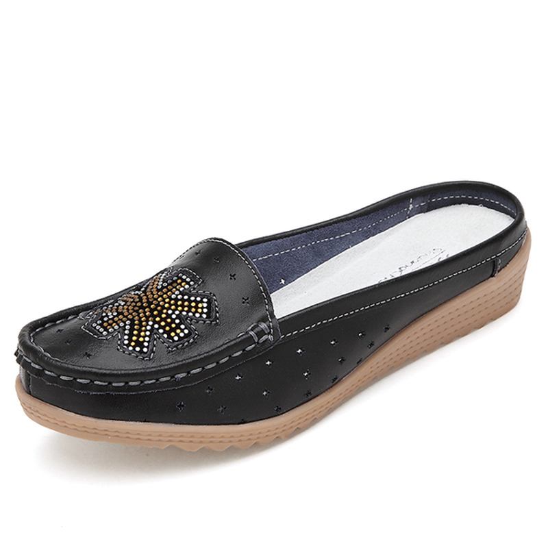 Fritids Hollow Out Slip On Flat Loafers For Kvinner