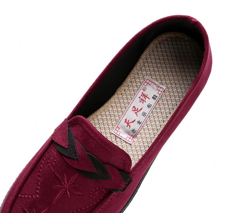 Kvinner Blomster Broderi Shallow Bærbare Slip-on Loafers