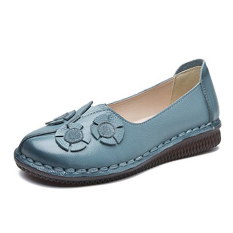 Kvinner Blomster Dekor Uformell Slip On Flat Loafers