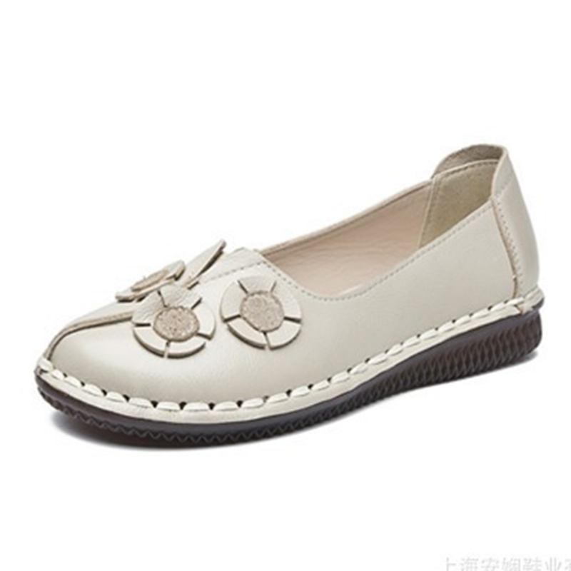 Kvinner Blomster Dekor Uformell Slip On Flat Loafers