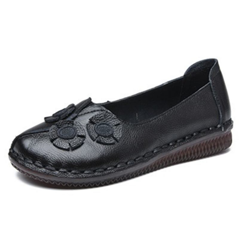 Kvinner Blomster Dekor Uformell Slip On Flat Loafers