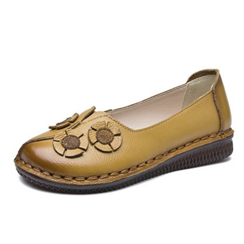 Kvinner Blomster Dekor Uformell Slip On Flat Loafers