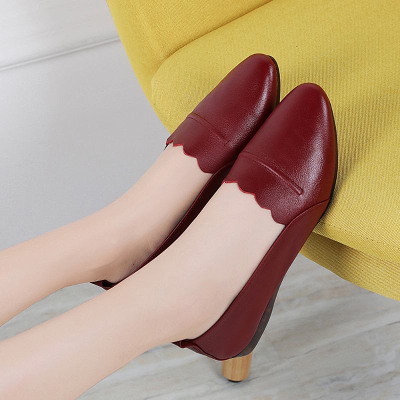 Kvinner Blonder Trim Myk Såle Uformell Slip On Flats Loafers