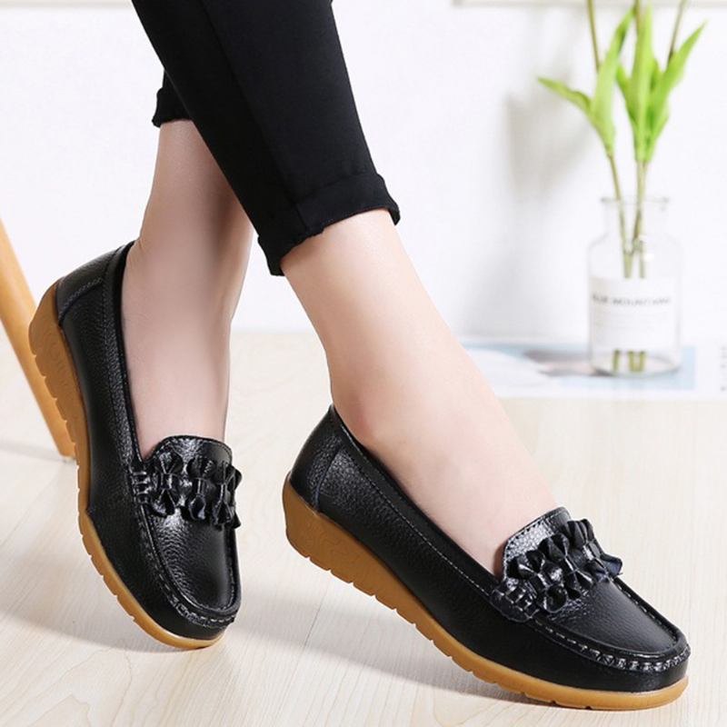 Kvinner Bowknot Stitching Dekor Sklisikre Fritids Loafers