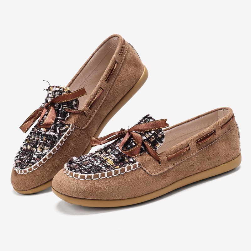 Kvinner Butterfly Knot Dekor Liten Duft Vind Pustende Fritids Slip On Loafers