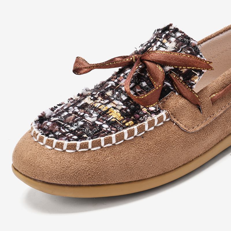 Kvinner Butterfly Knot Dekor Liten Duft Vind Pustende Fritids Slip On Loafers