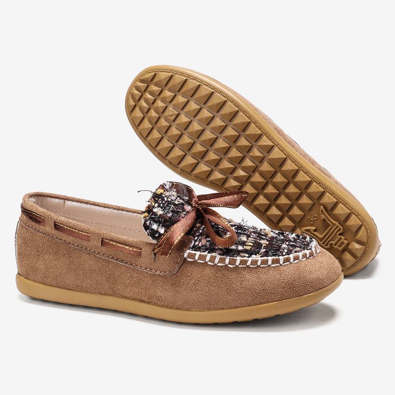 Kvinner Butterfly Knot Dekor Liten Duft Vind Pustende Fritids Slip On Loafers