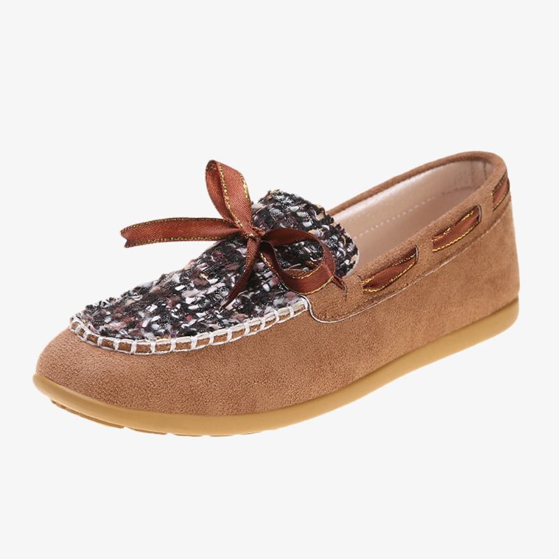 Kvinner Butterfly Knot Dekor Liten Duft Vind Pustende Fritids Slip On Loafers