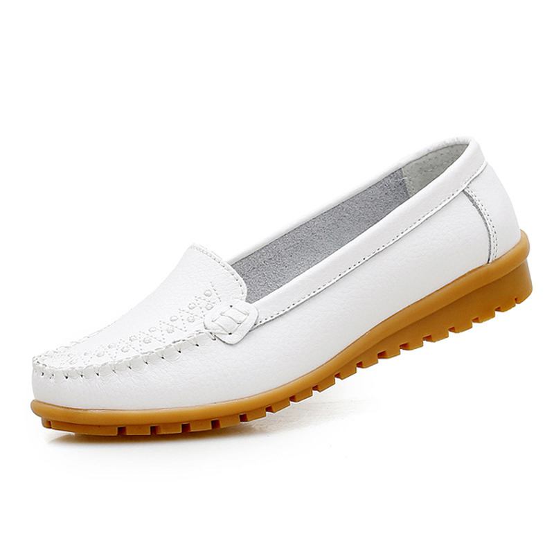 Kvinner Flate Sko Fritids Slip On Outdoor Loafers