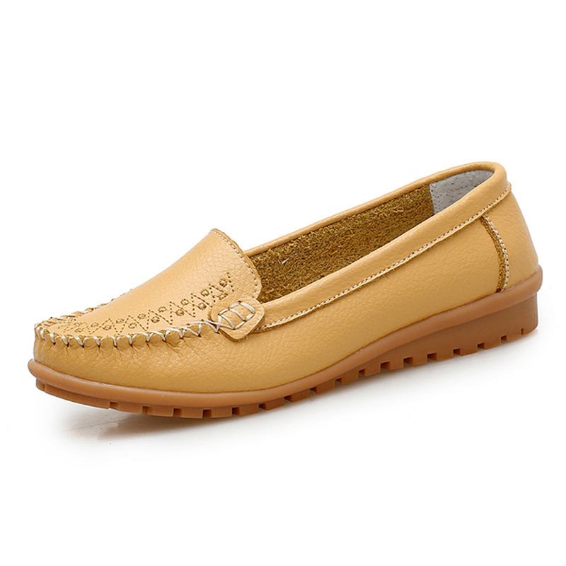 Kvinner Flate Sko Fritids Slip On Outdoor Loafers