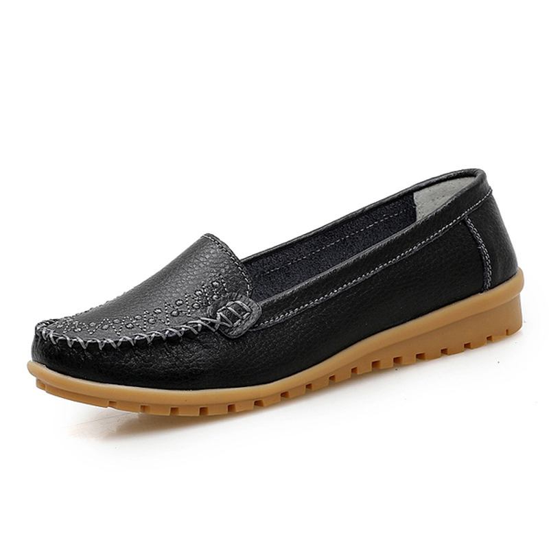 Kvinner Flate Sko Fritids Slip On Outdoor Loafers